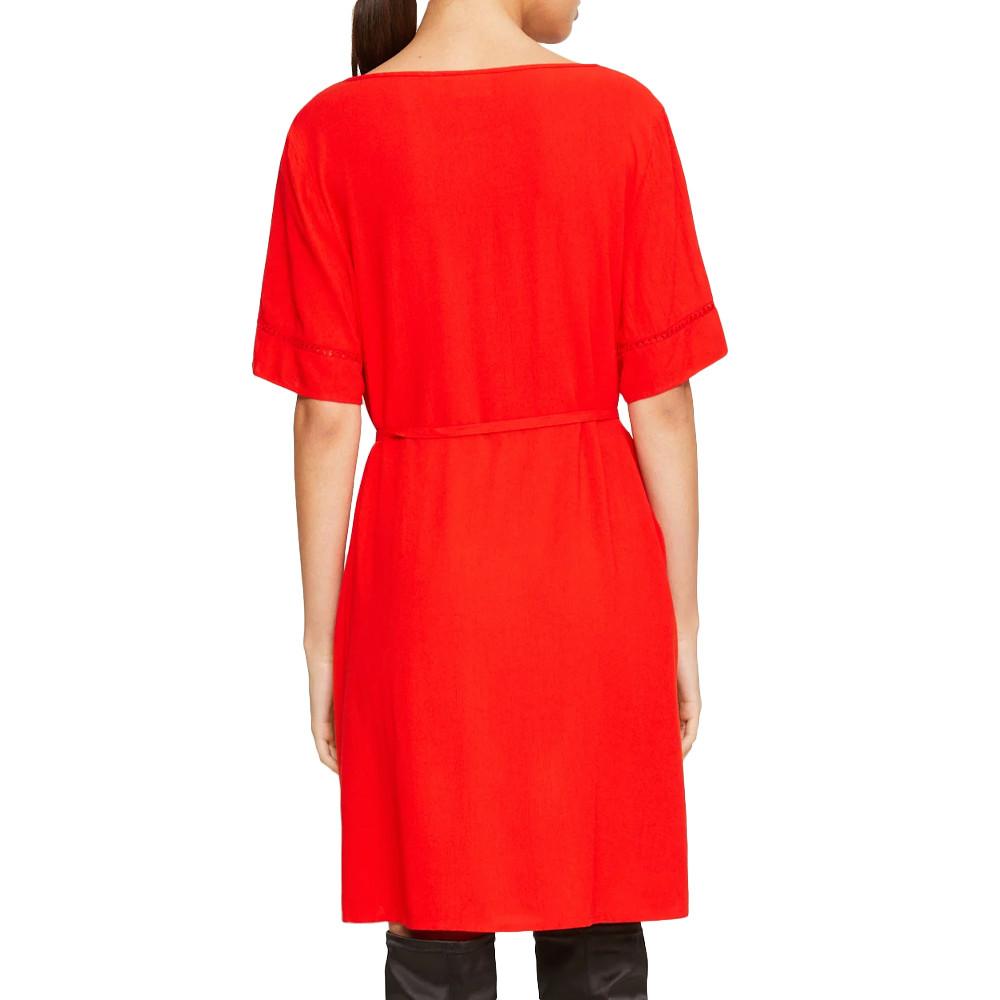 Robe Rouge Femme Vila Detail vue 2