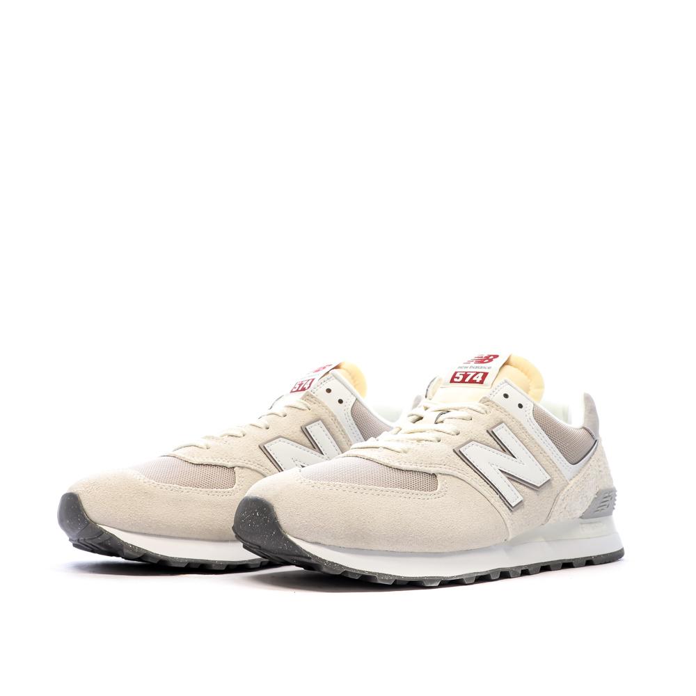 Baskets Beige/Blanc Homme New Balance 574 vue 6
