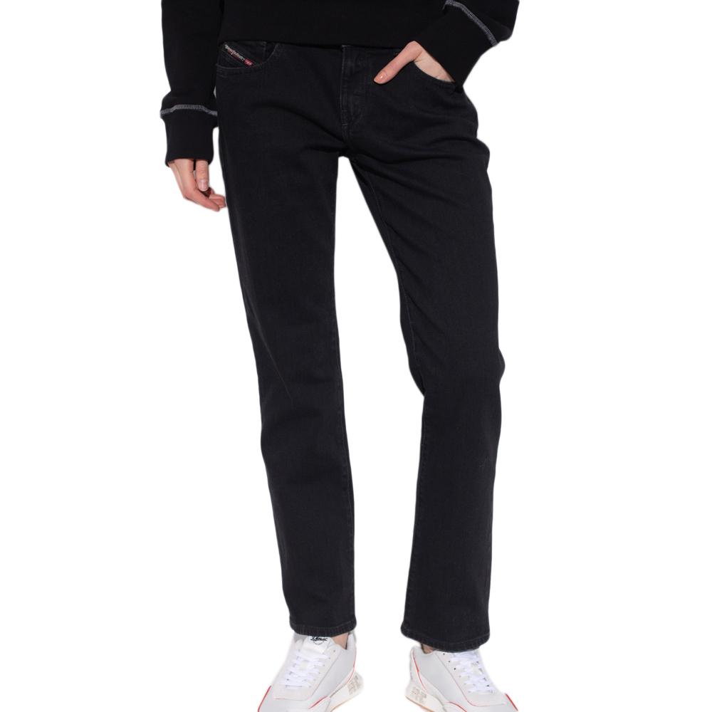 Jean Evasé Noir Femme Diesel A03610 pas cher