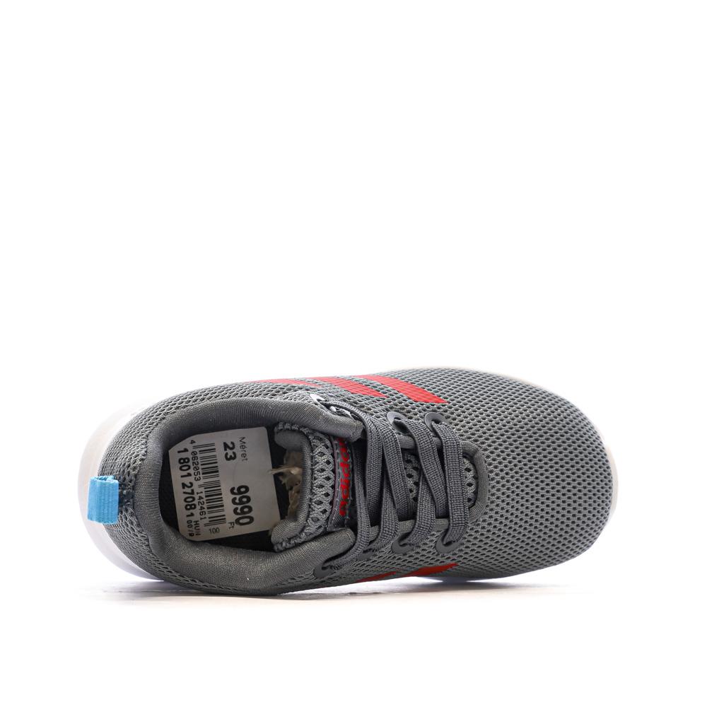 Baskets Gris/Rouge Garçon Adidas Lite Racer vue 4