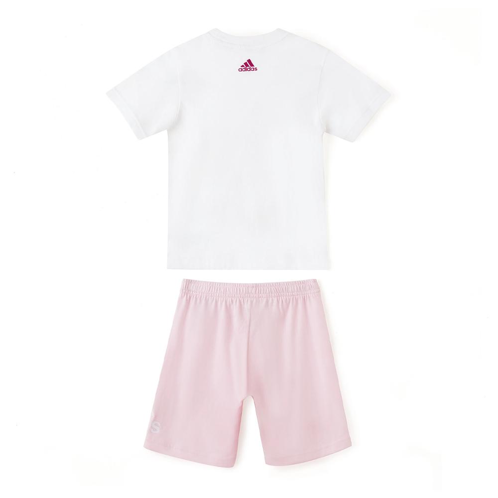 Ensemble Blanc/Rose Fille Adidas IQ4089 vue 2