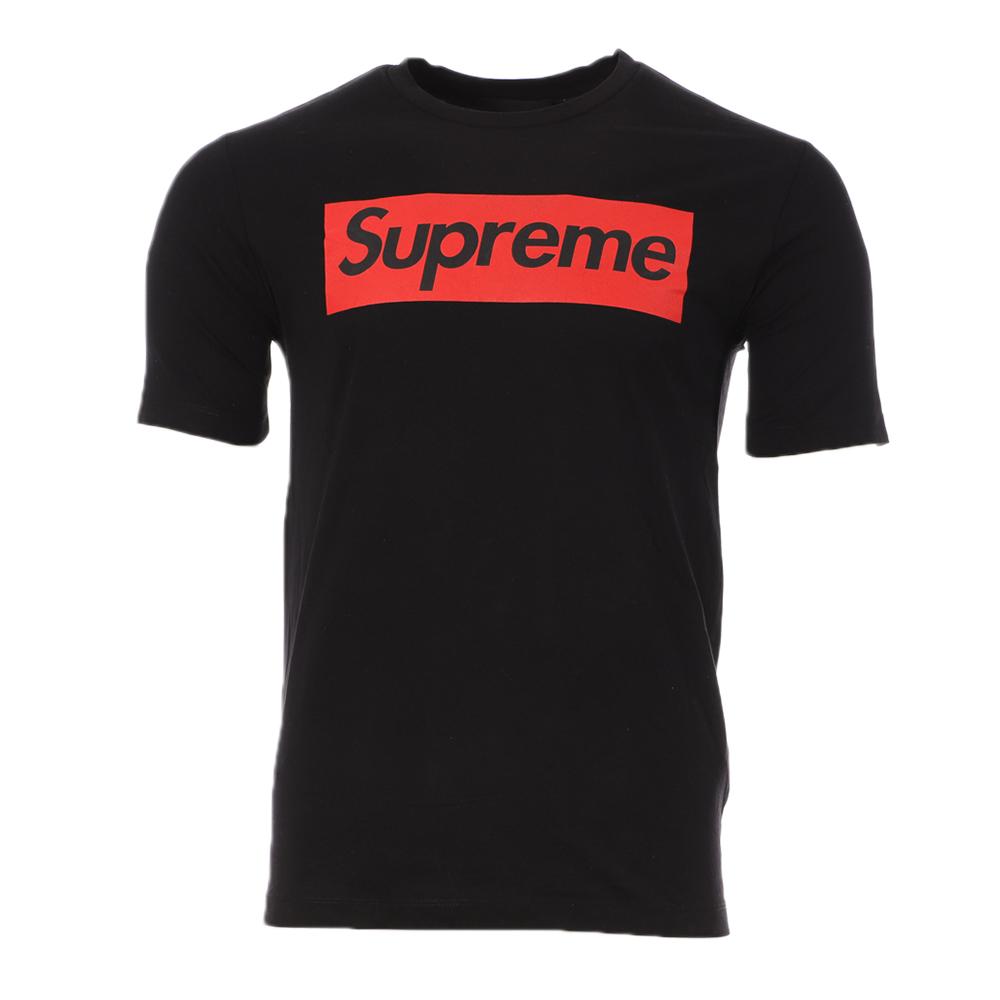 T-shirt Noir/Rouge Homme Supreme Italfigo pas cher