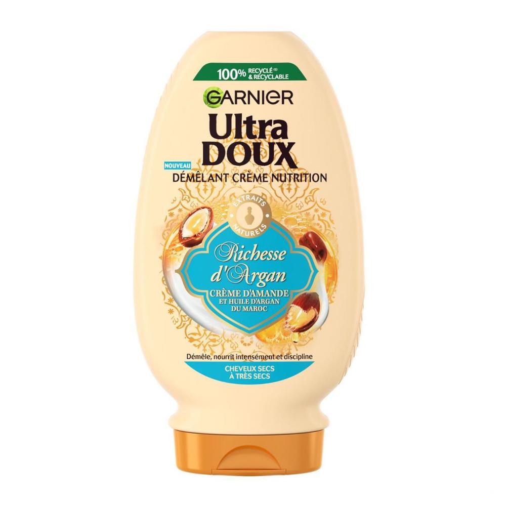 Après-shampoing Démélant GARNIER Crème Crème d'amande et huile d'argan du Maroc pas cher