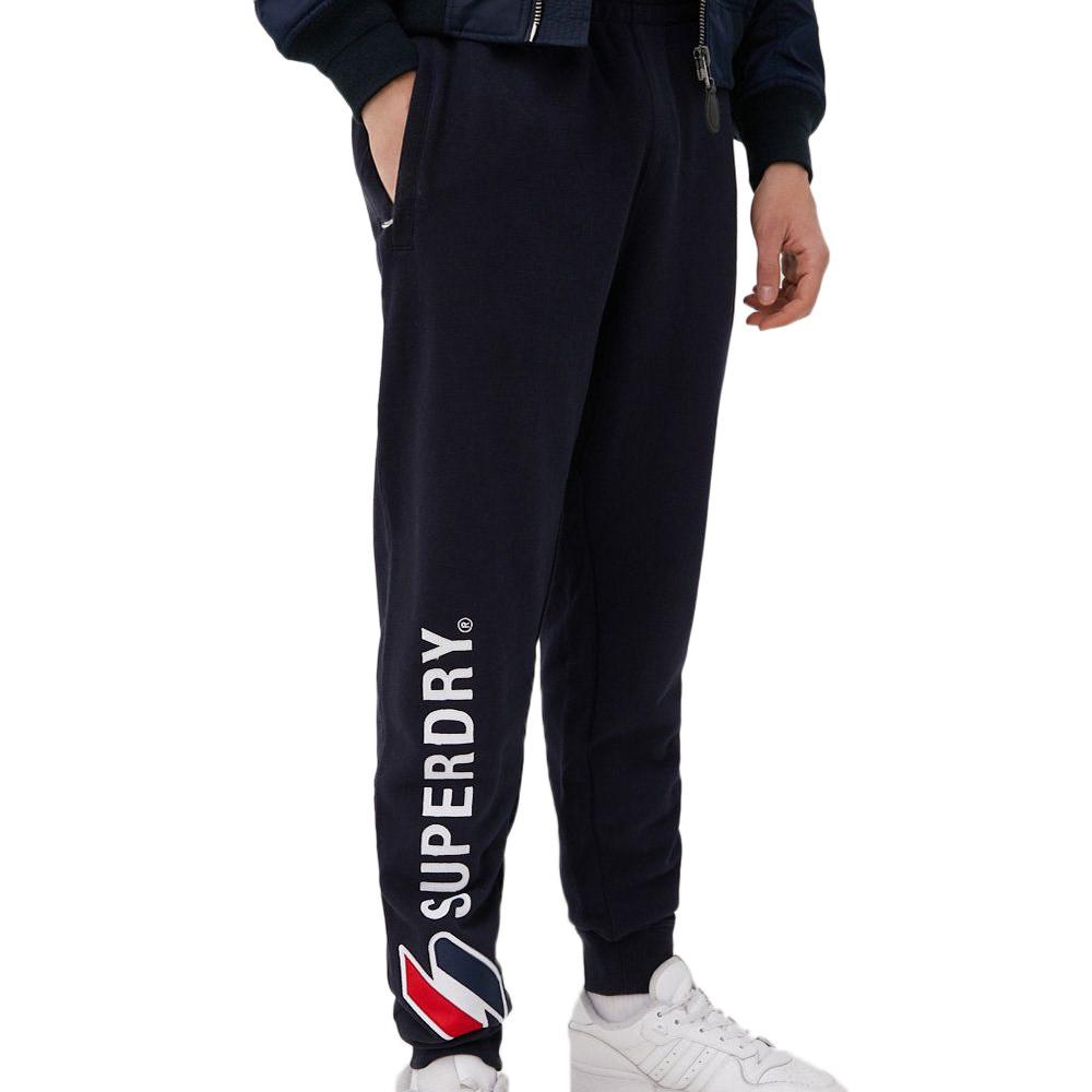 Jogging Marine Homme Superdry Applique pas cher