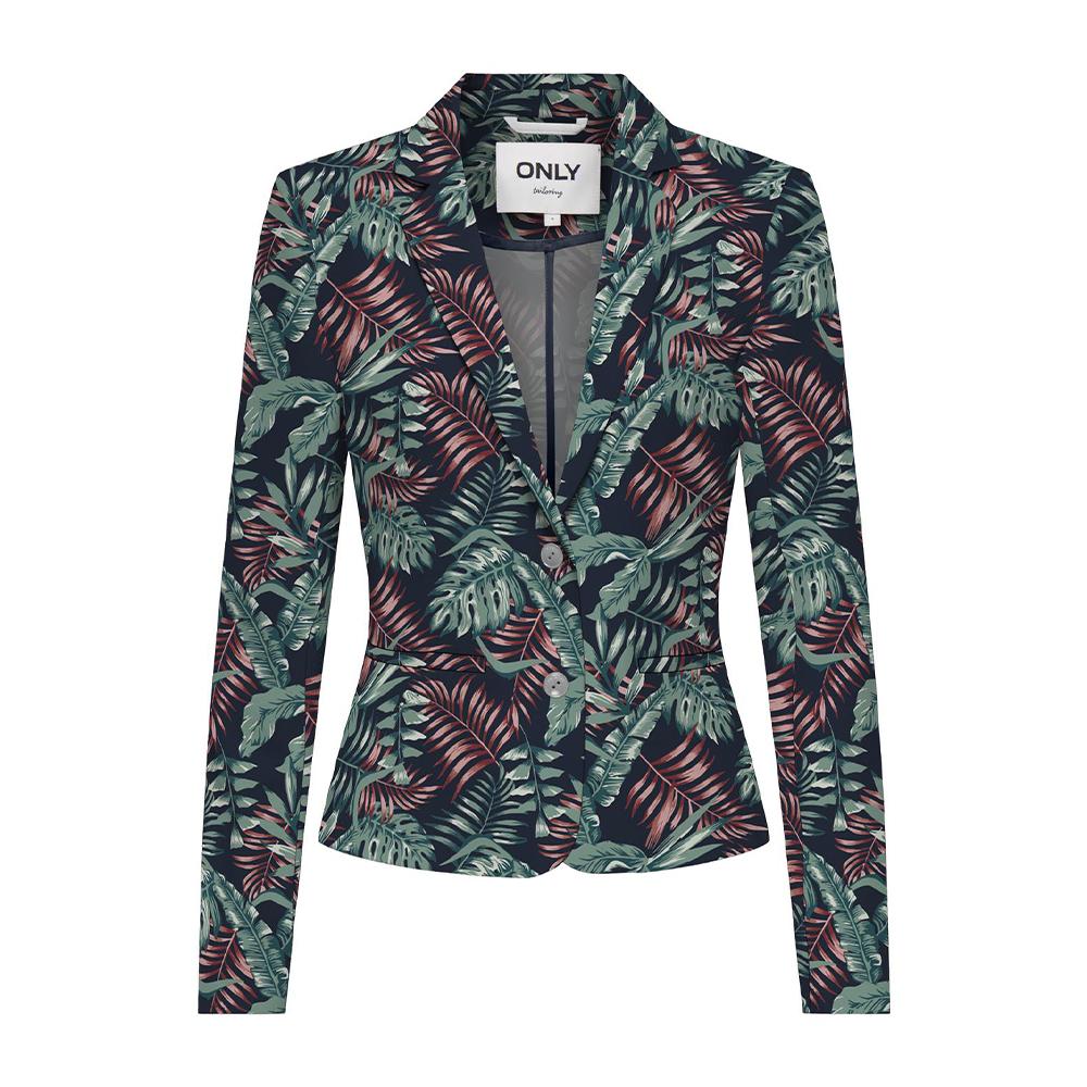 Blazer Marine/Vert Femme Only Tadia pas cher