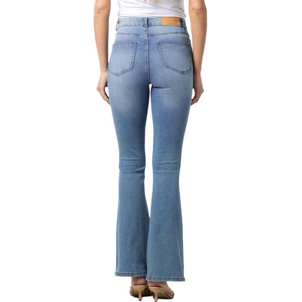 Jean Droit Bleu Femme Noisy May Sallie vue 2