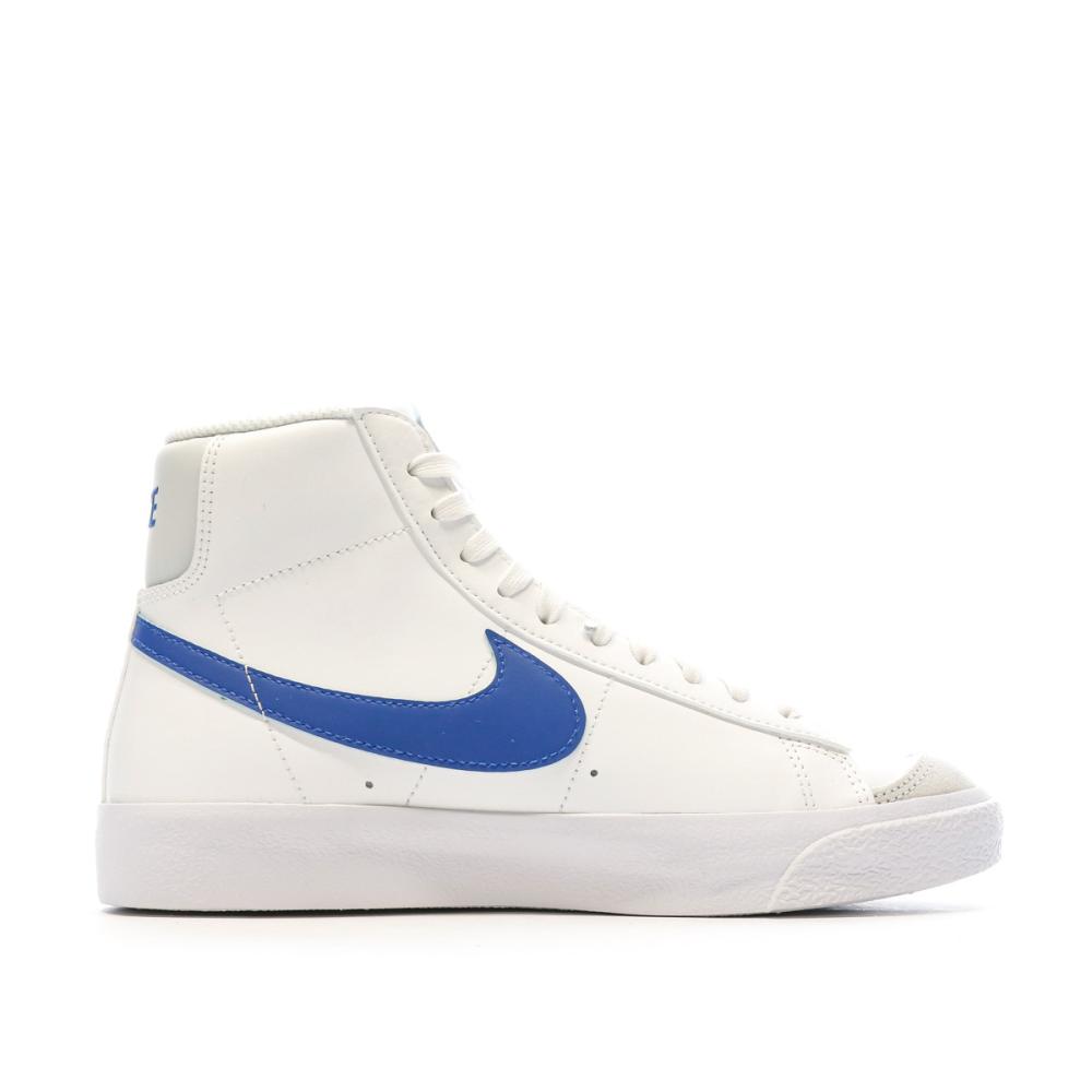 Baskets Blanc/Bleu Femme Nike Blazer Mid 77 vue 2