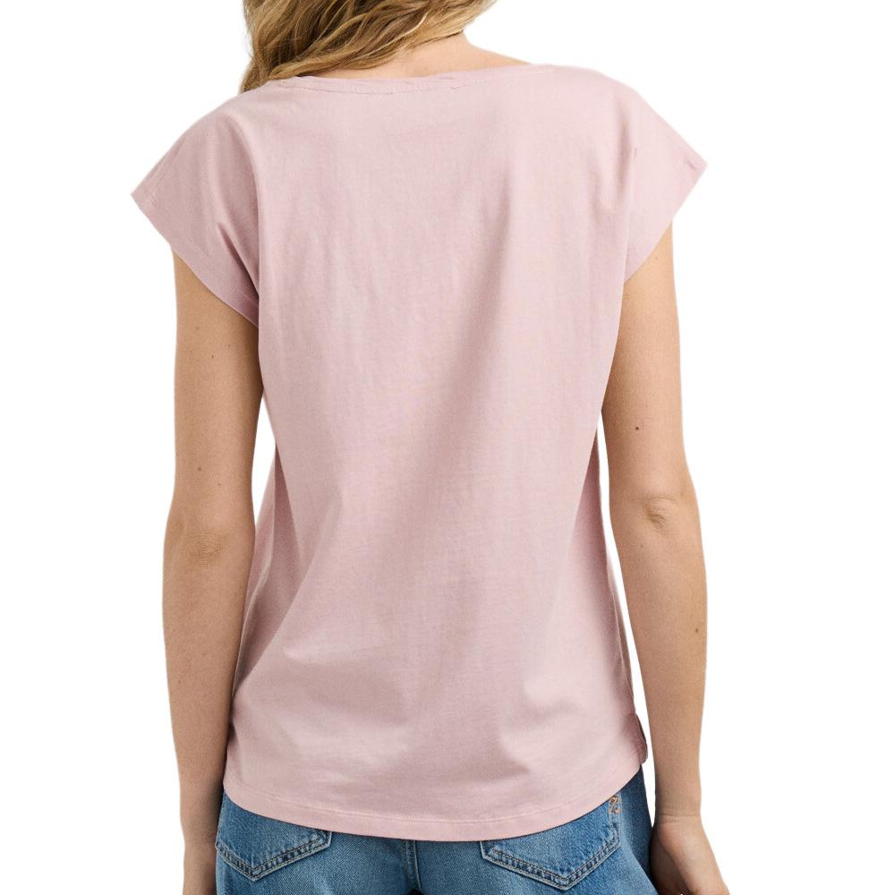 T-Shirt Rose Pastel Femme Pepe jeans Cloe vue 2