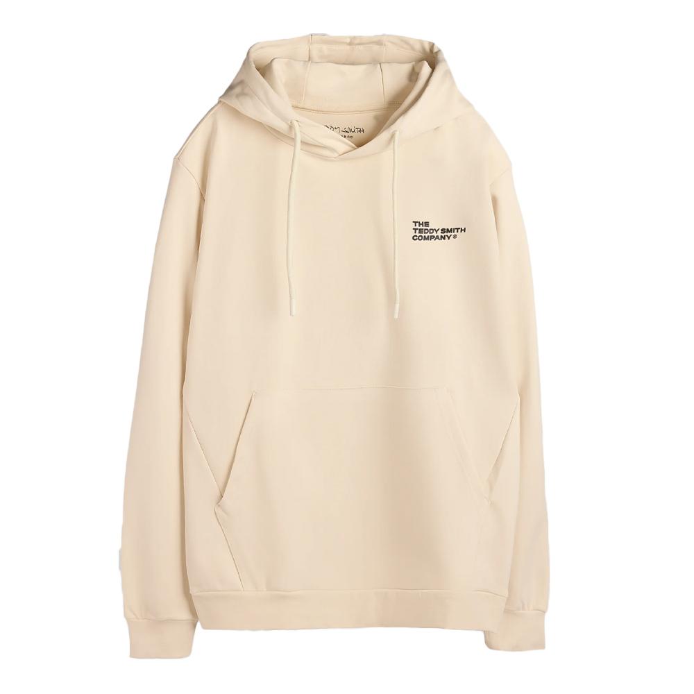 Sweat à Capuche Beige Garçon Teddy Smith Company pas cher