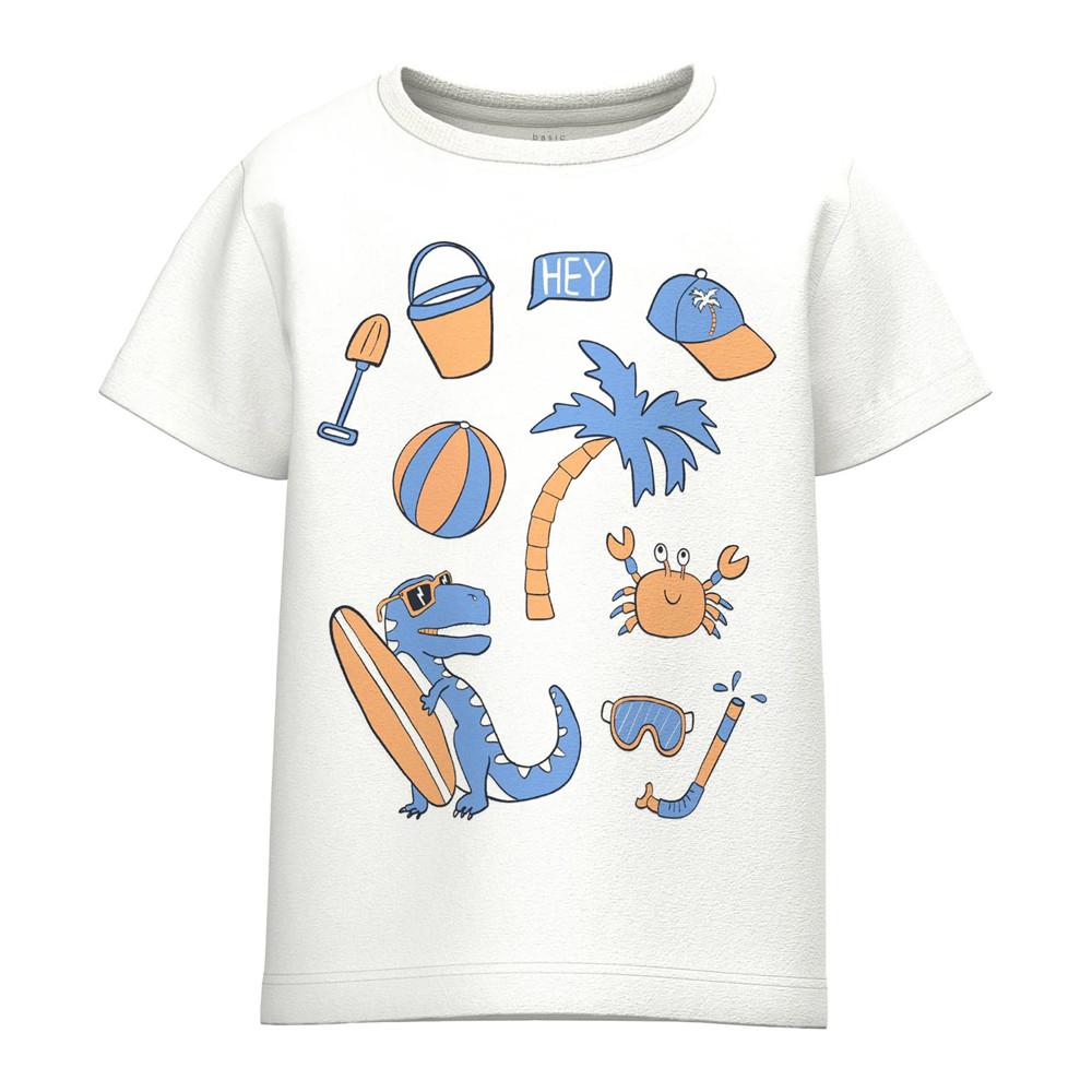 T-shirt Blanc Garçon Name it Vagno pas cher