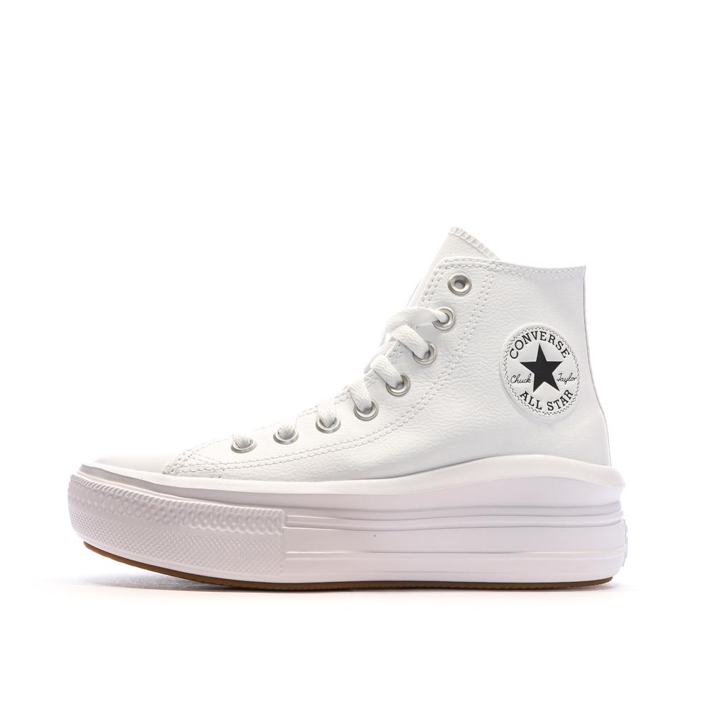 Baskets Blanches Femme Converse Chuck Taylor All Star Move pas cher