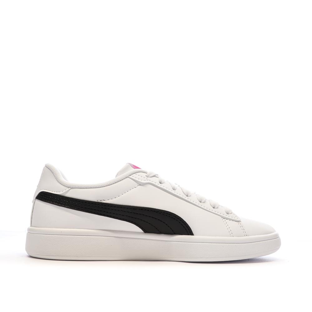 Baskets Blanc/Noir Fille Puma Smash 3.0 Dance Party vue 2