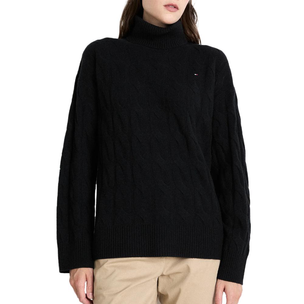 Pull Noir Femme Tommy Hilfiger Soft pas cher