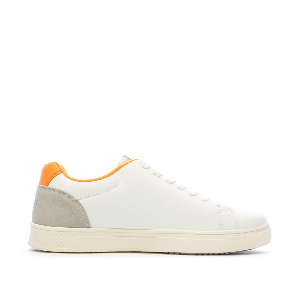 Baskets Blanches/Orange Homme Teddy Smith 1642 vue 2