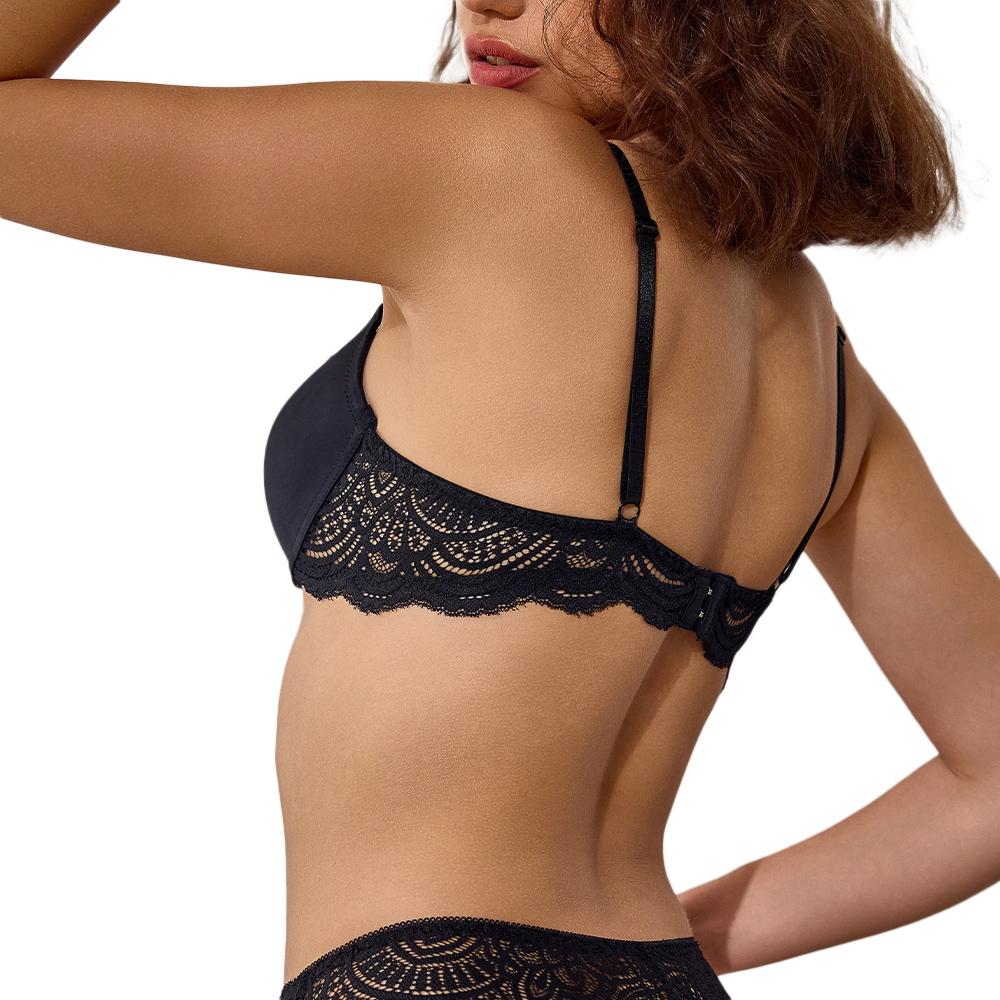 Soutien-Gorge Noir Fushia Femme Les Petites Bombes Louna vue 2
