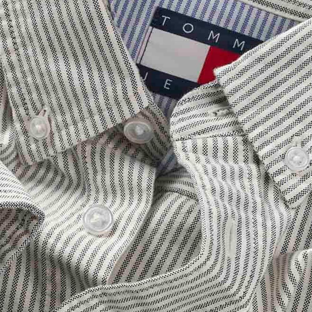 Chemise Rayures Vert/Blanc Homme Tommy Hilfiger Slim Stripe vue 2