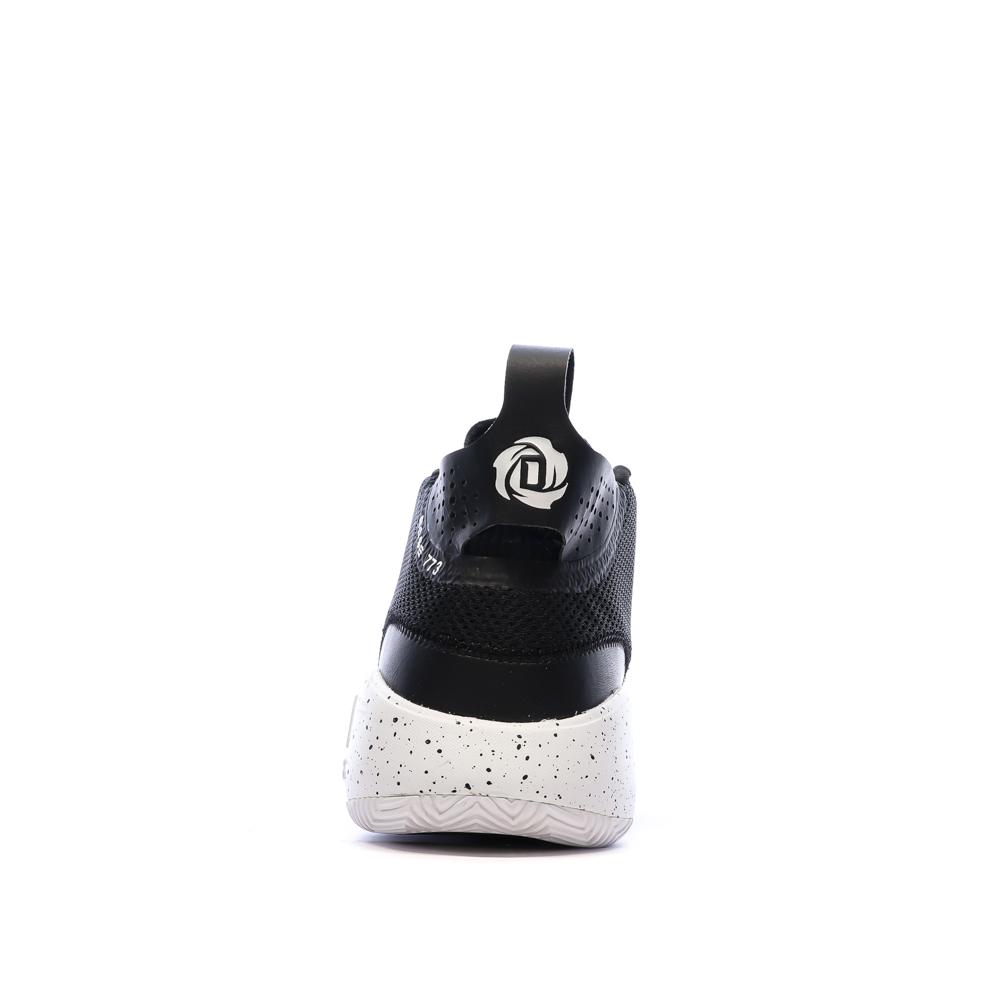 Chaussures de basketball Noires Homme Adidas Rose vue 3