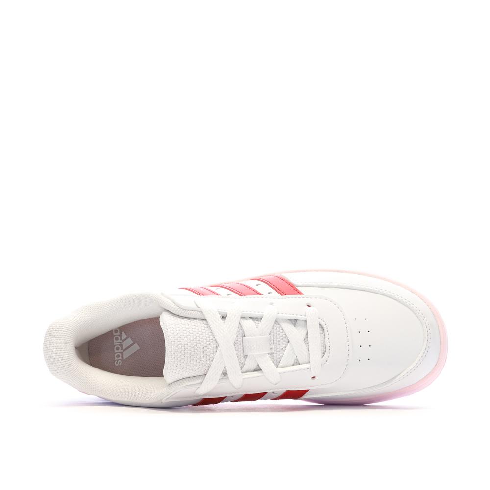 Baskets Rouges/Blanches Fille Adidas Breaknet 2.0 vue 4