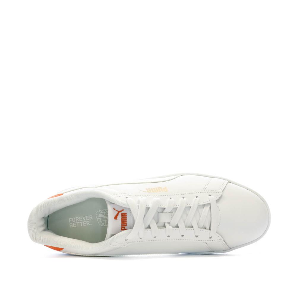 Baskets Blanches/Orange Homme Puma Smash 3.0 vue 4