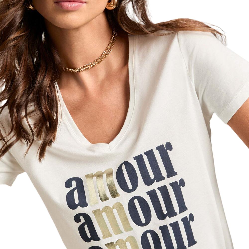 T-shirt Blanc Femme Morgan DAMOUR 931 vue 2