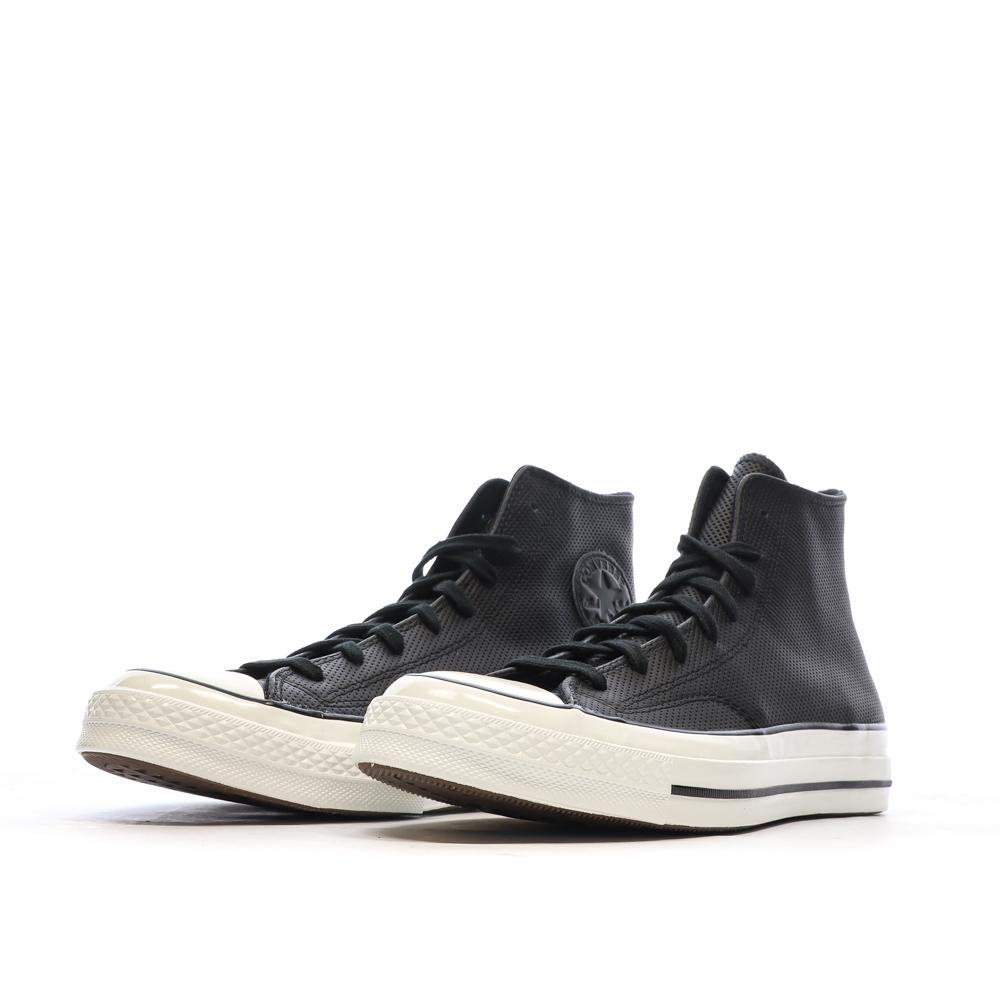 Baskets Noires Homme Converse Chuck 70 Leather A08637C vue 6