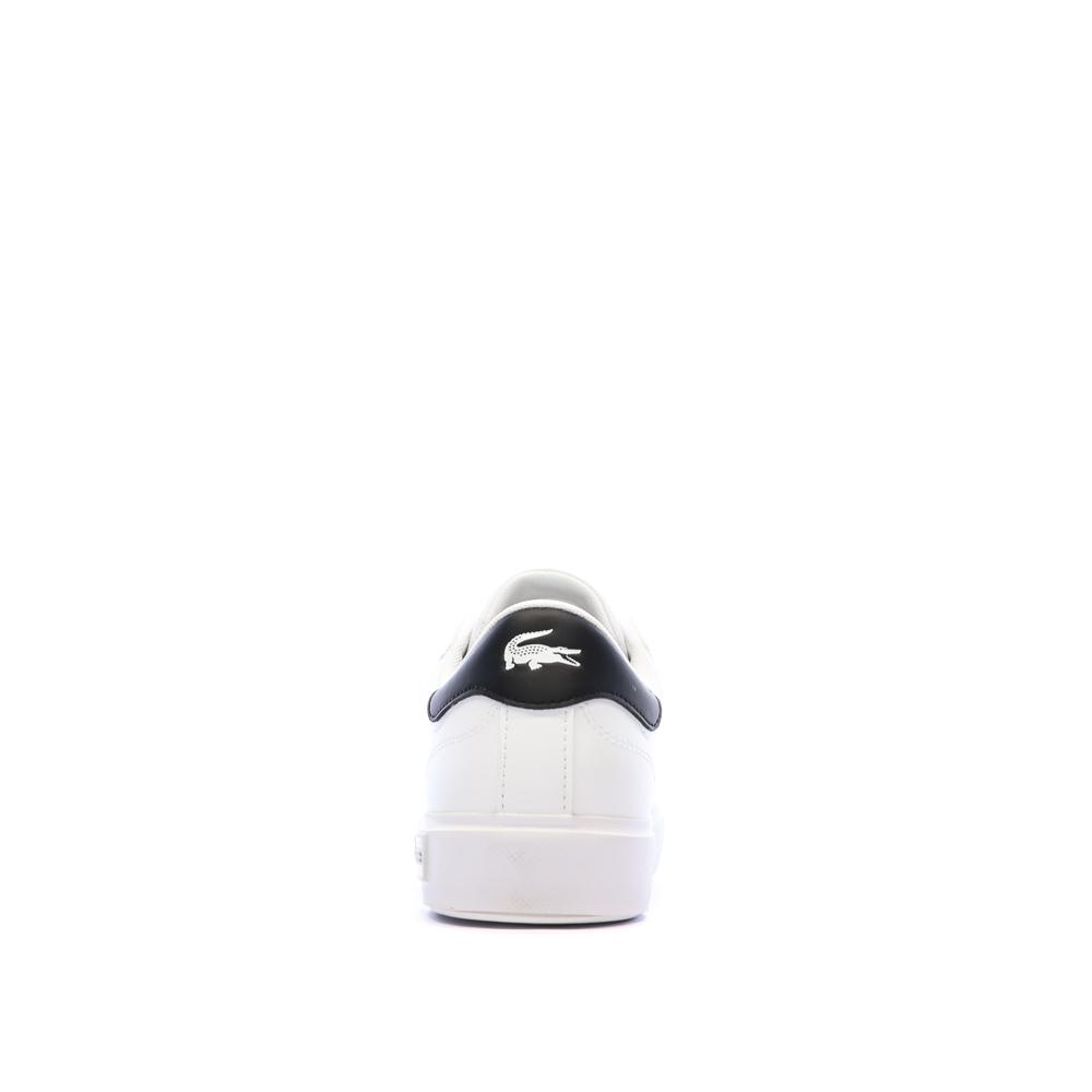 Baskets Blanches/Marine Ado Lacoste Powercourt vue 3
