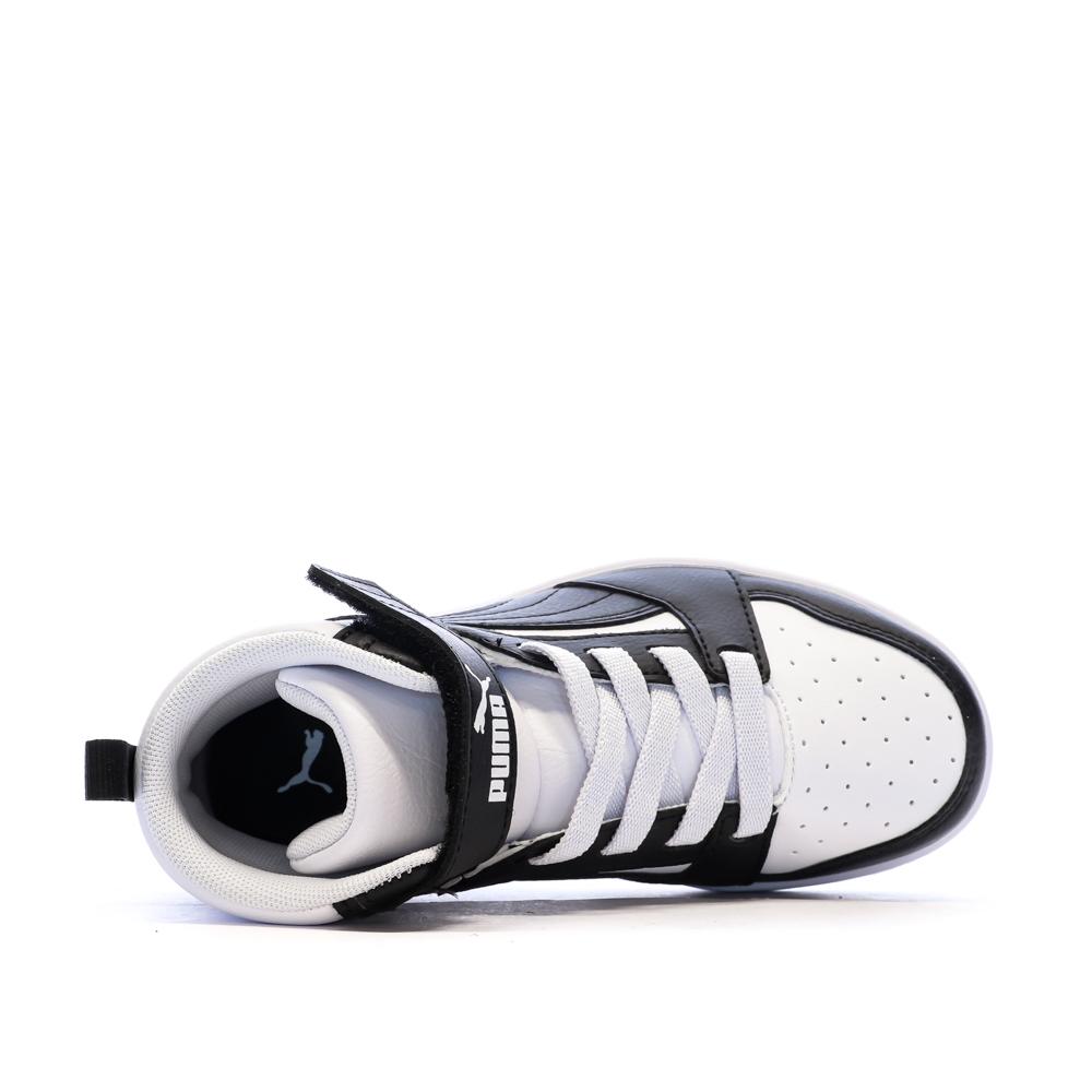 Weiß/schwarze Puma Rebound Sneaker für Jungen Ansicht 4
