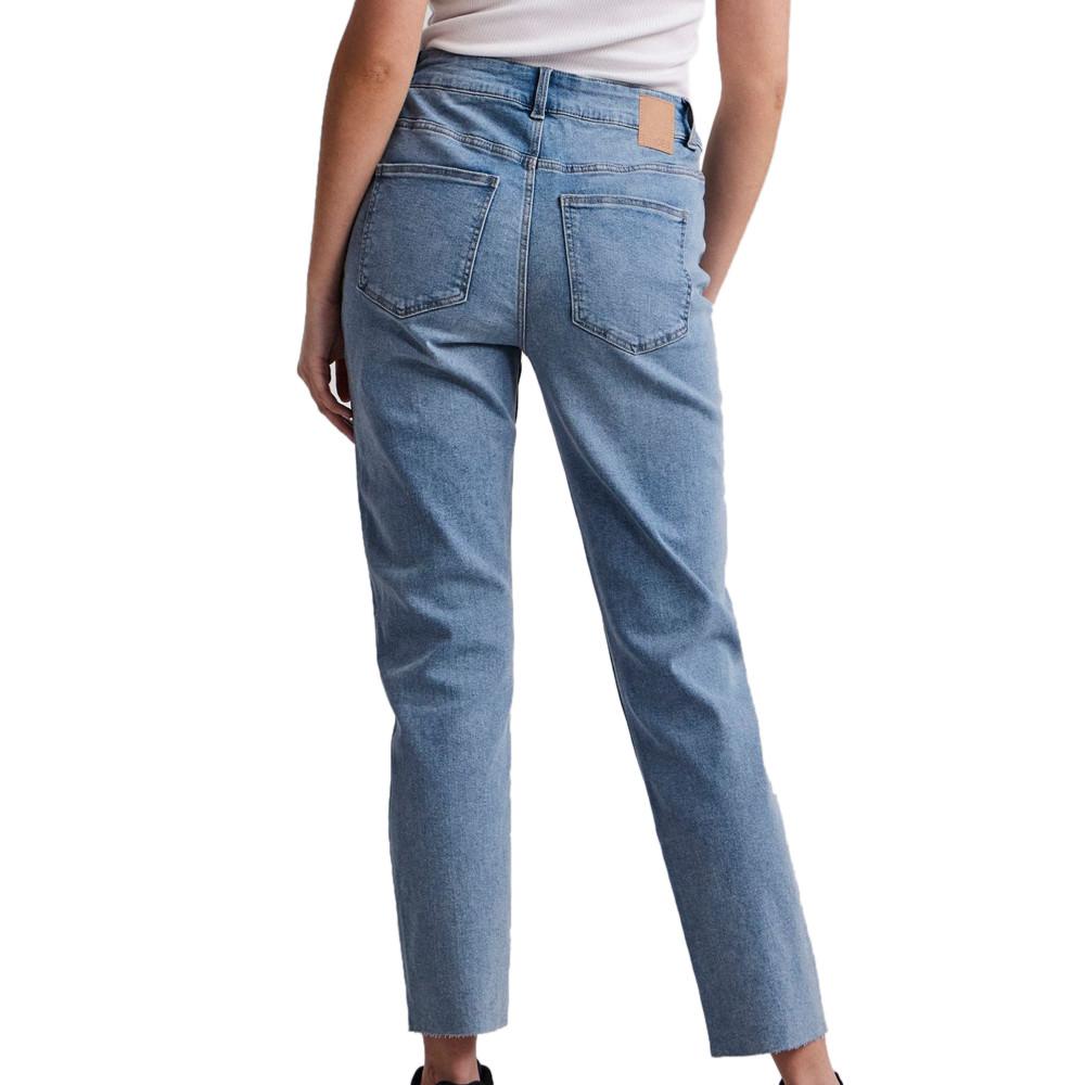 Jeans Droit Bleu Femme Pieces Luna vue 2
