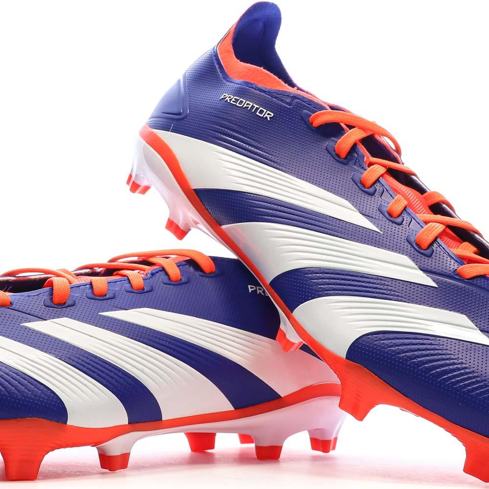 Chaussures de Foot Bleues Homme Adidas Predator League FG vue 7