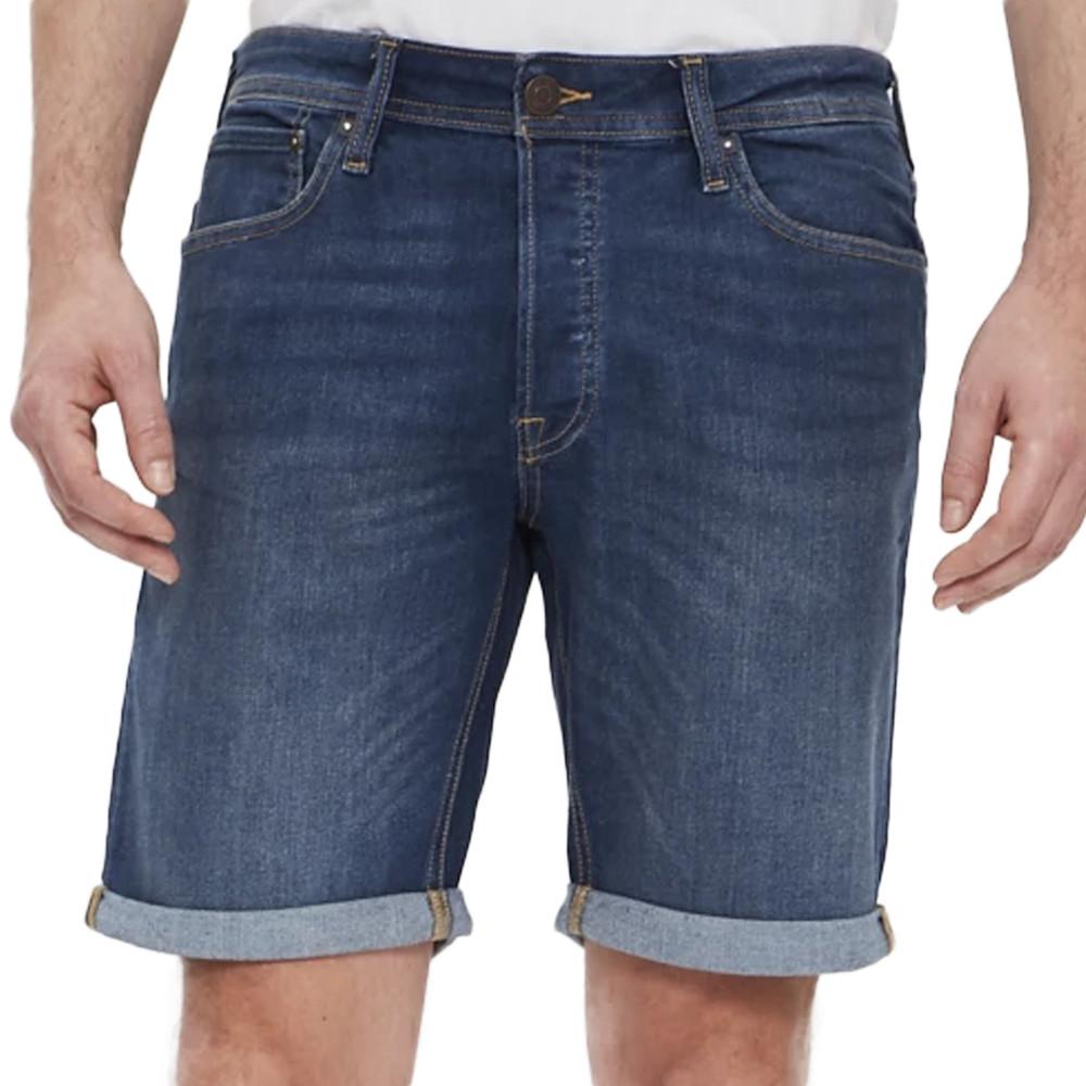 Short en Jean Bleu Foncé Homme Jack & Jones 12211745 pas cher