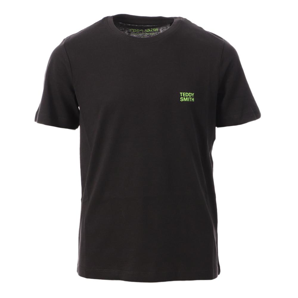 T-shirt Noir Garçon Teddy Smith 61007414D pas cher