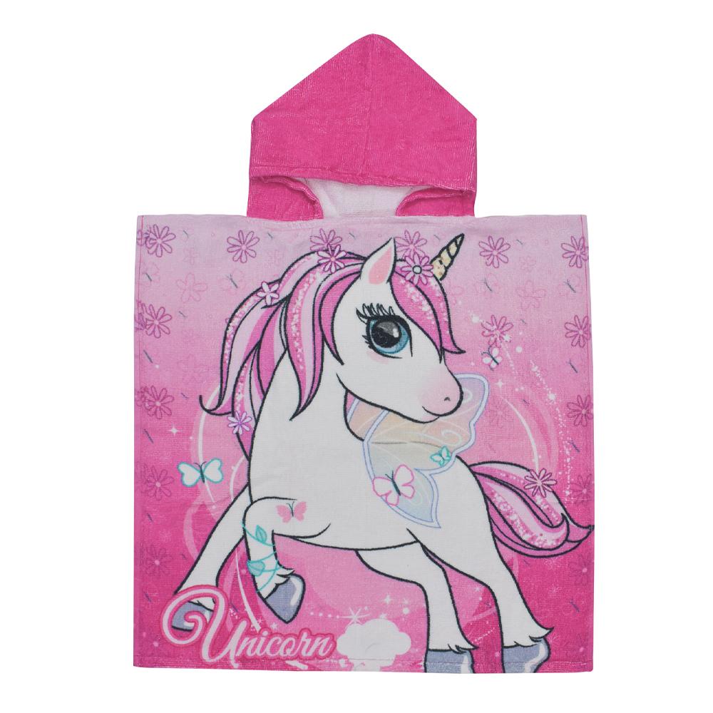 Pink Poncho Girl Sport Zone Unicorn affordable
