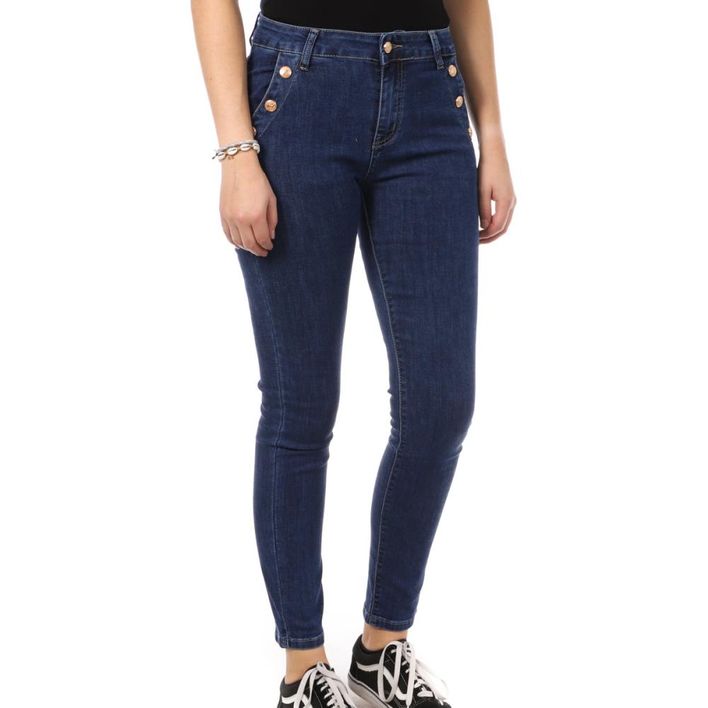 Jean Skinny Bleu Femme My Tina's Boutons pas cher