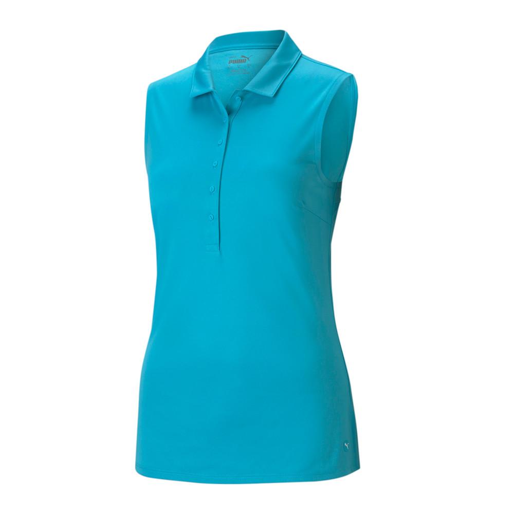 Polo Sans Manches Turquoise Femme Puma Rotation pas cher