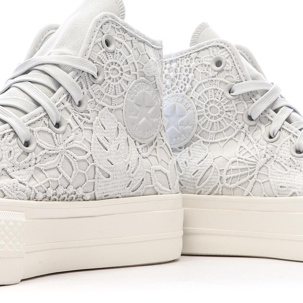 Baskets Grises Dentelle Femme Converse Chuck Taylor All Star Lift vue 6