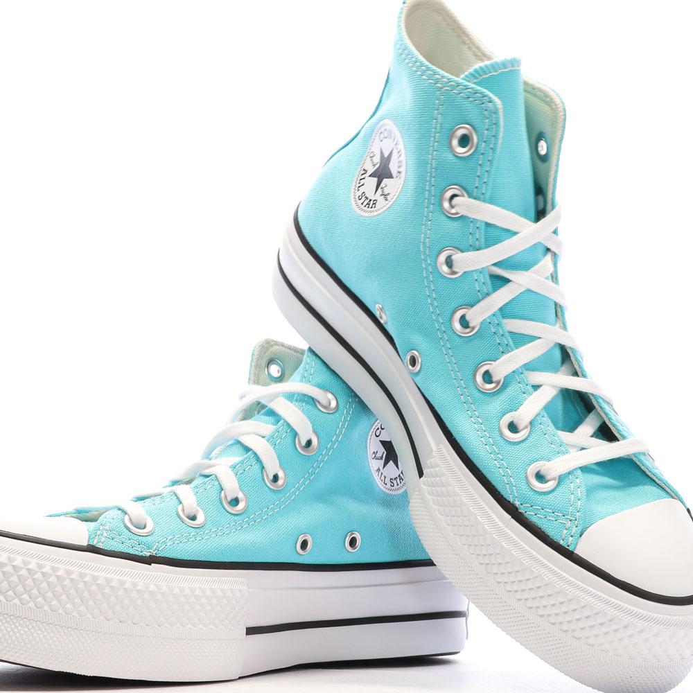 Baskets Turquoises Femme Converse Chuck Taylor All Star Lift vue 7