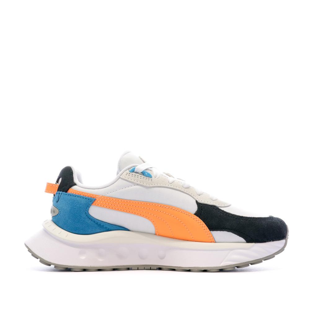 Basket Blanche Garçon Puma Wild Rider vue 2