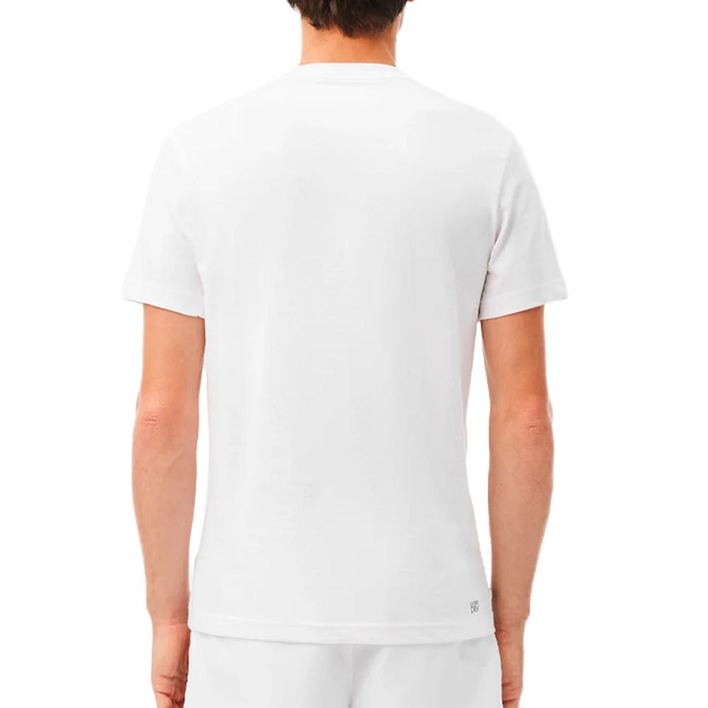 T-shirt Blanc Homme Lacoste TH2508 vue 2