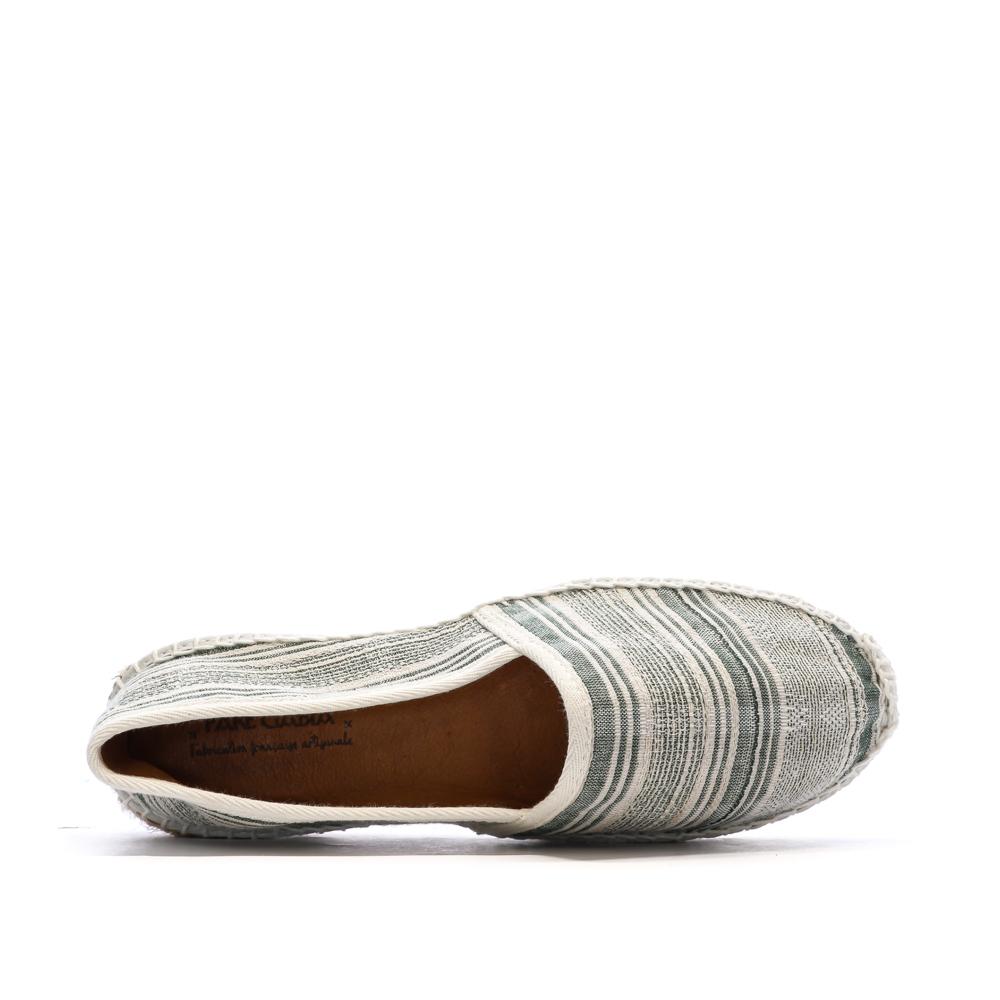 Women’s White/Green Espadrilles – Pare Gabia Aduna Photo of the Espace des Marques %store% store - view of %key%