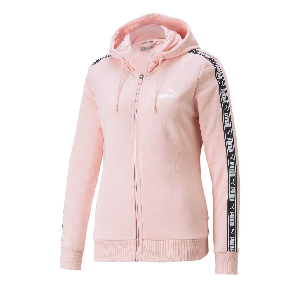 Sweat zippé Rose Femme Puma Tape pas cher