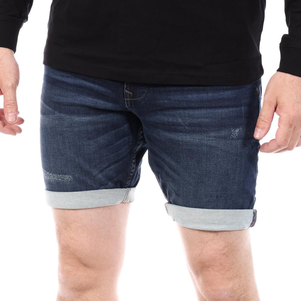 Short en Jean Bleu Foncé Homme Kaporal VIXTOES pas cher