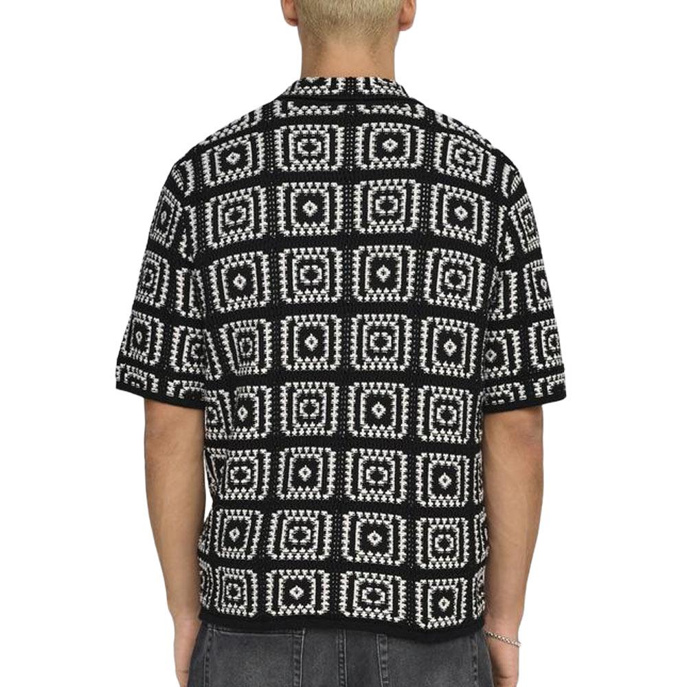 Chemise à Maille Noir/Blanc Homme Only & Sons Bart RLX 5 SS vue 2