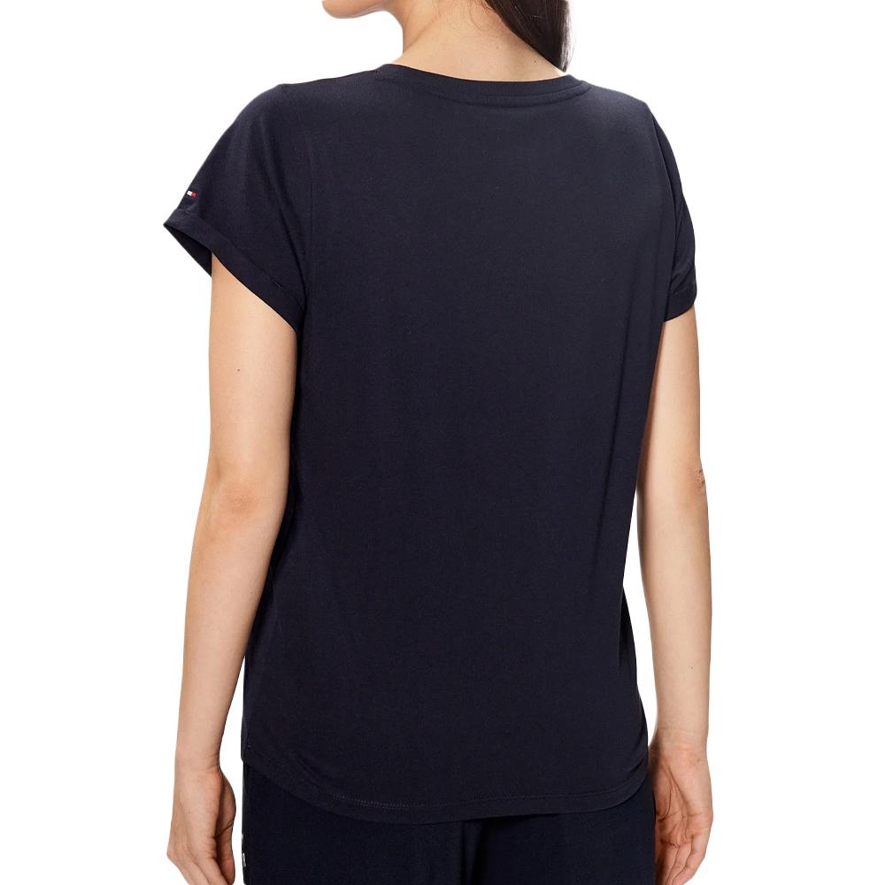 T-Shirt Marine Femme Tommy Hilfiger Sleeve vue 2