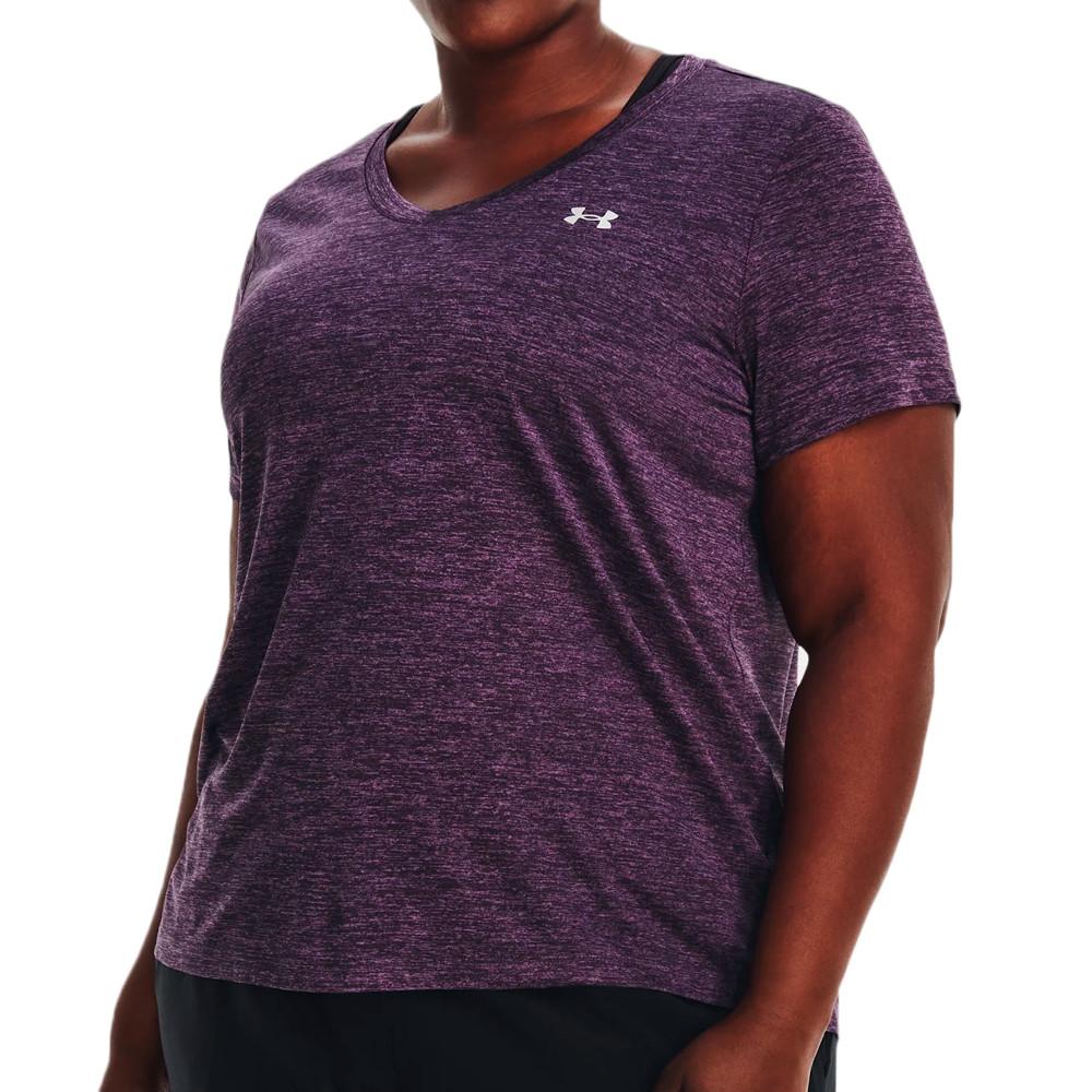 T-shirt De Running Violet Femme Under Armour Tech Twist pas cher