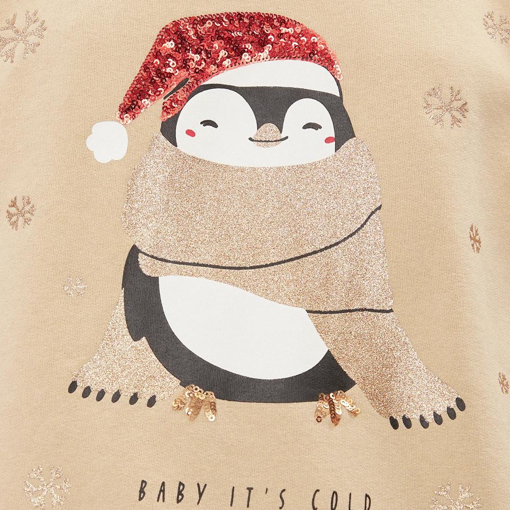 Sweat de Noel Beige Femme Only Onlyda Christmas vue 3