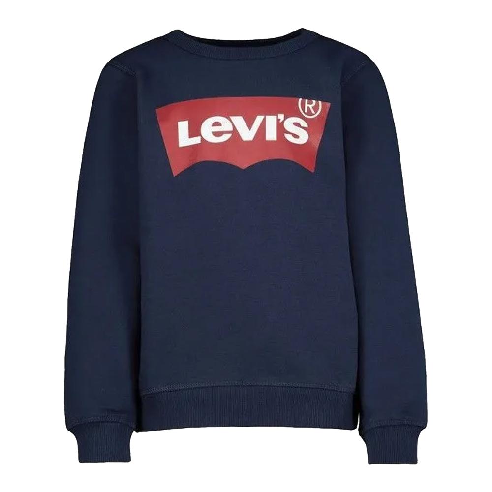 Sudadera azul marino/roja para niño de Levi's, corte recto con mangas de murciélago barato