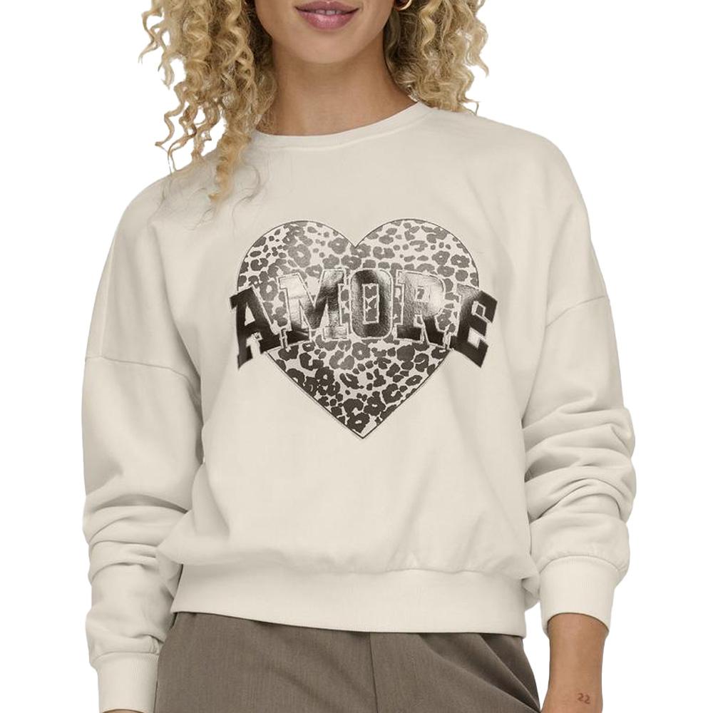 Sweat Beige Femme Only Lauren pas cher