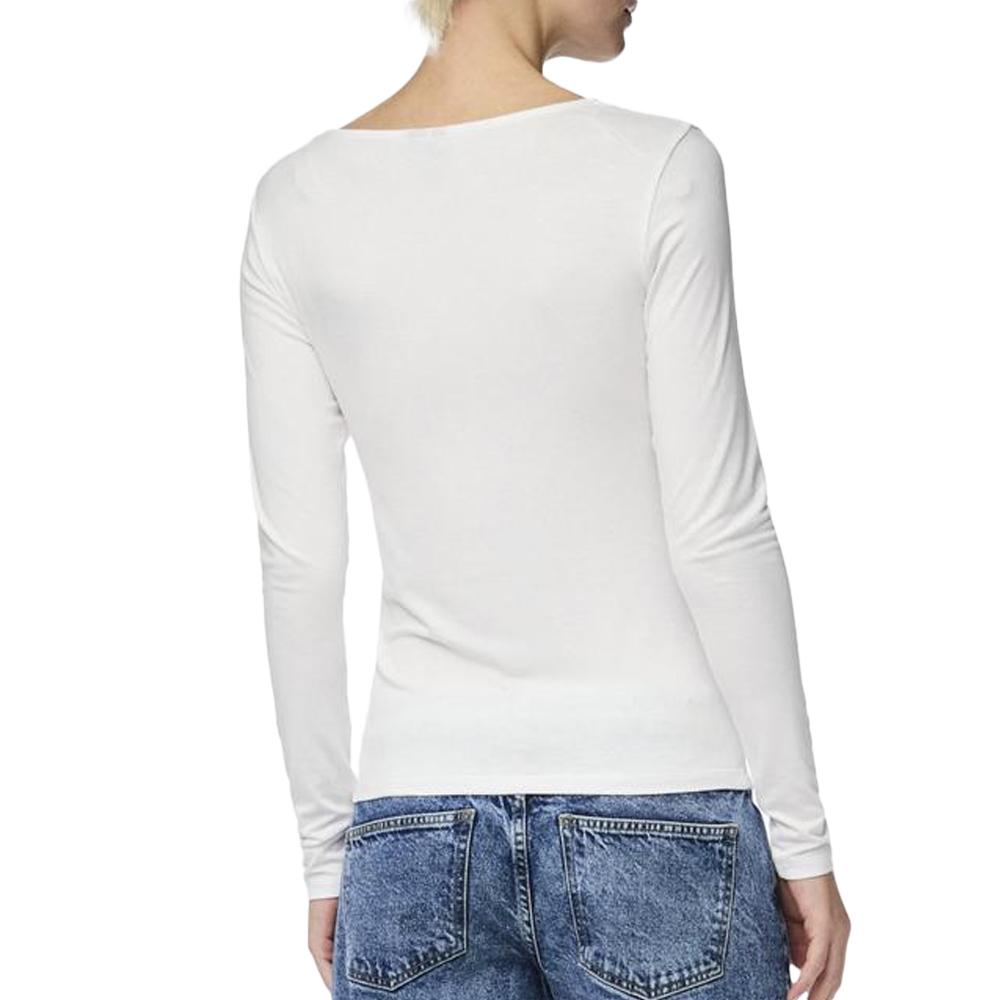 T-Shirt Blanc Femme Pieces Pcbarbera vue 2