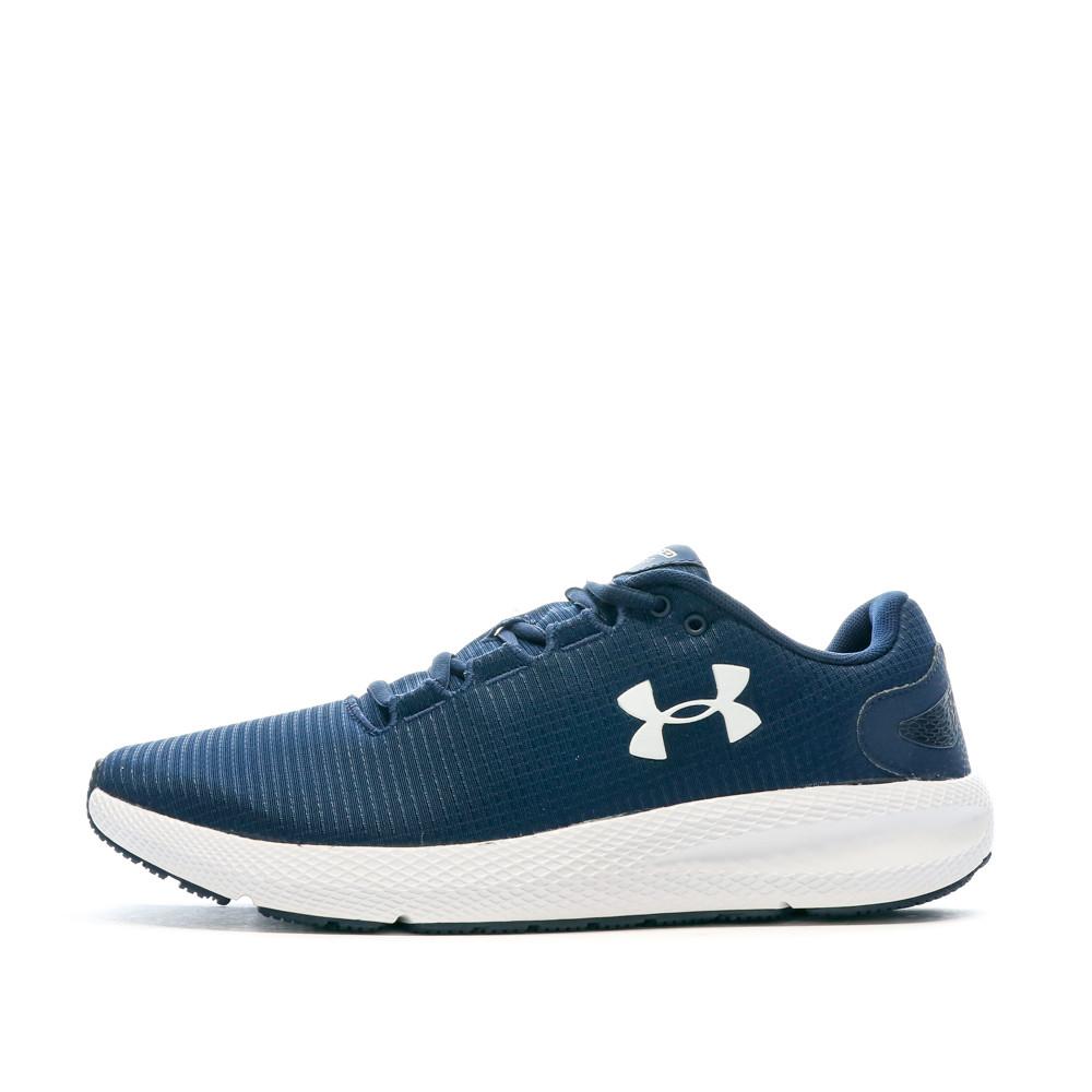Chaussures de Running Marine/Blanc Homme Under Armour Charged Pursuit 2 Rip pas cher