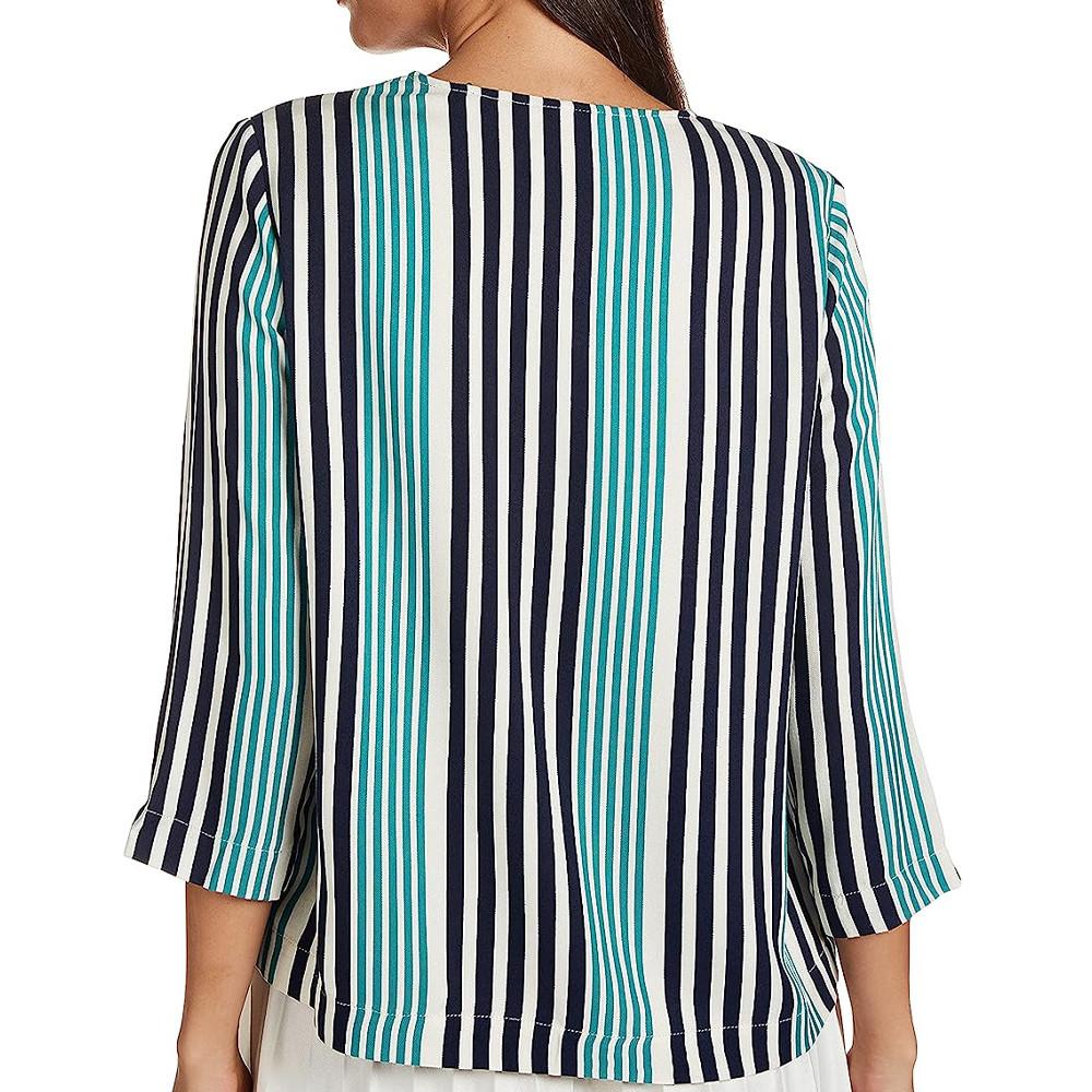 Blouse Écru à Rayures Femme Vero Moda Niva vue 2
